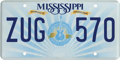 MS license plate ZUG570