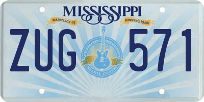 MS license plate ZUG571