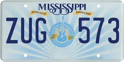 MS license plate ZUG573