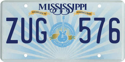 MS license plate ZUG576