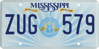 MS license plate ZUG579