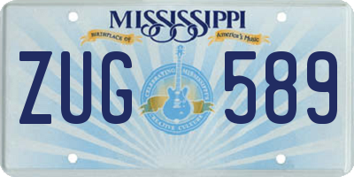MS license plate ZUG589