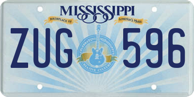 MS license plate ZUG596