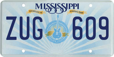 MS license plate ZUG609
