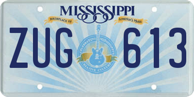 MS license plate ZUG613