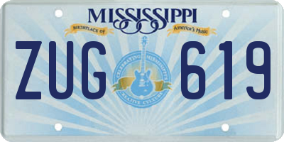 MS license plate ZUG619