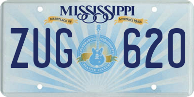 MS license plate ZUG620