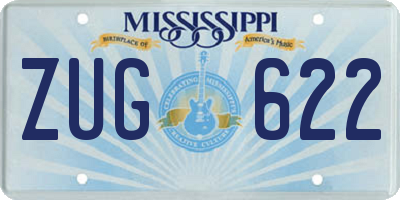 MS license plate ZUG622