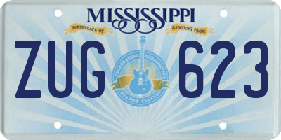 MS license plate ZUG623