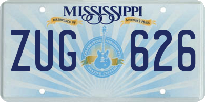 MS license plate ZUG626