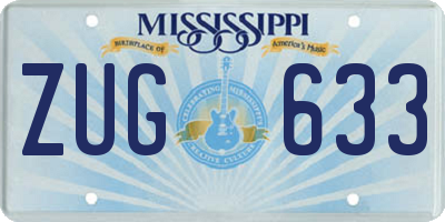 MS license plate ZUG633