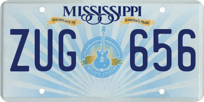 MS license plate ZUG656