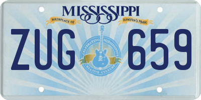 MS license plate ZUG659