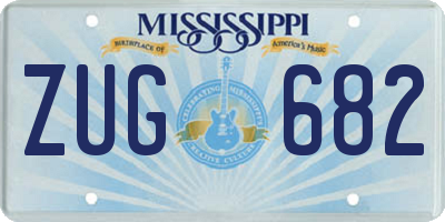 MS license plate ZUG682