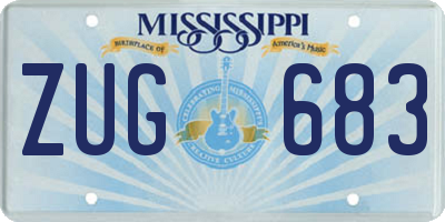 MS license plate ZUG683