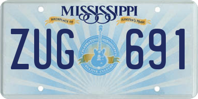 MS license plate ZUG691