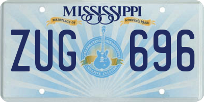 MS license plate ZUG696