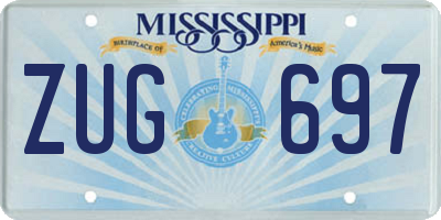 MS license plate ZUG697