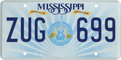 MS license plate ZUG699