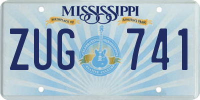 MS license plate ZUG741