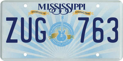 MS license plate ZUG763