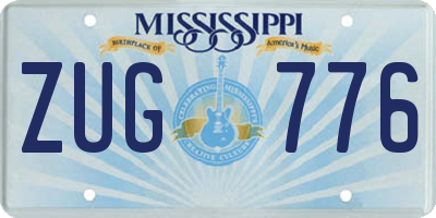 MS license plate ZUG776