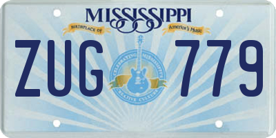 MS license plate ZUG779