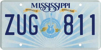 MS license plate ZUG811