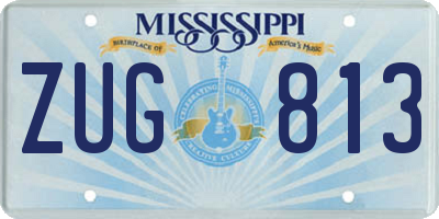 MS license plate ZUG813