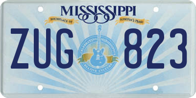 MS license plate ZUG823