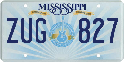 MS license plate ZUG827