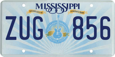 MS license plate ZUG856