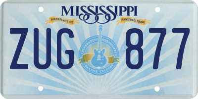 MS license plate ZUG877