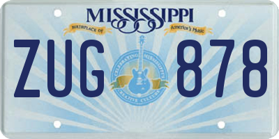 MS license plate ZUG878