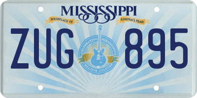 MS license plate ZUG895