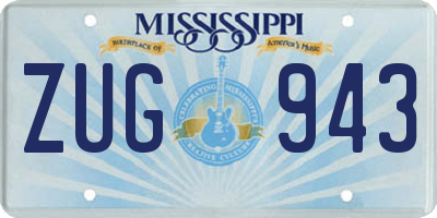 MS license plate ZUG943