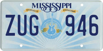 MS license plate ZUG946