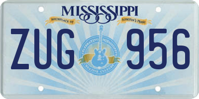 MS license plate ZUG956