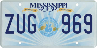 MS license plate ZUG969