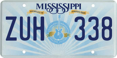 MS license plate ZUH338