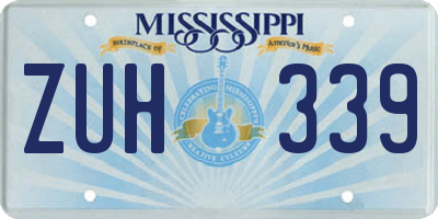MS license plate ZUH339