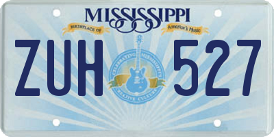 MS license plate ZUH527