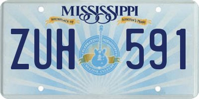 MS license plate ZUH591