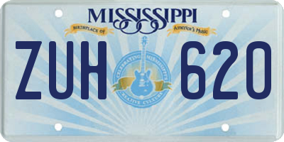 MS license plate ZUH620