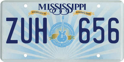MS license plate ZUH656
