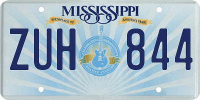 MS license plate ZUH844