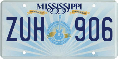 MS license plate ZUH906