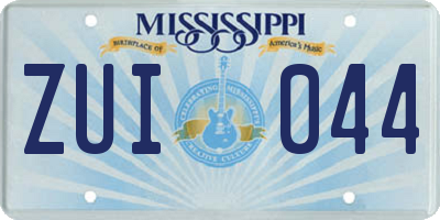 MS license plate ZUI044