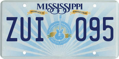 MS license plate ZUI095