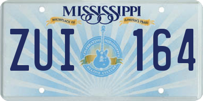 MS license plate ZUI164